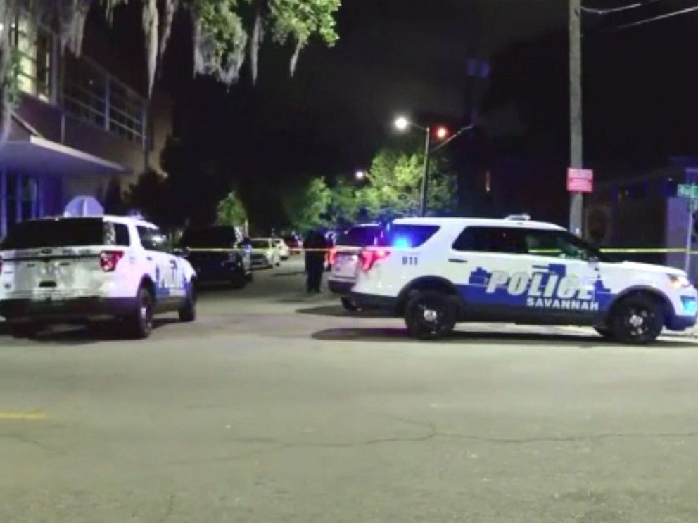 PHOTO: Police are at the scene of an officer involved in a shooting in Savannah, Georgia on May 11, 2019.