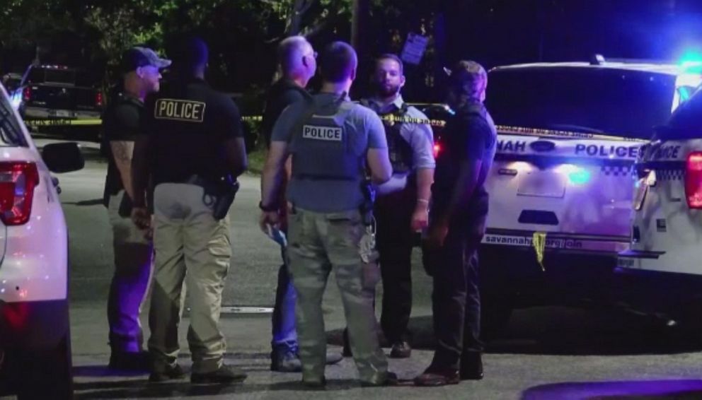 PHOTO: Police are at the scene of an officer involved shooting in Savannah, Ga., May 11, 2019.