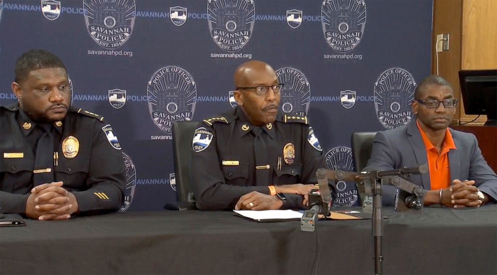 PHOTO: Savannah Police Chief Roy Minter holds a news conference, June 12, 2021 in Savannah, Ga.