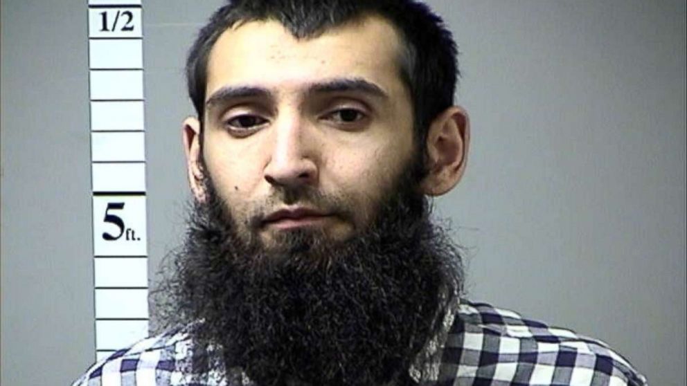 Sayfullo Saipov, the suspect in the New York City truck attack is seen in St. Charles County Department of Corrections, Missouri, U.S., photo released on November 1, 2017.