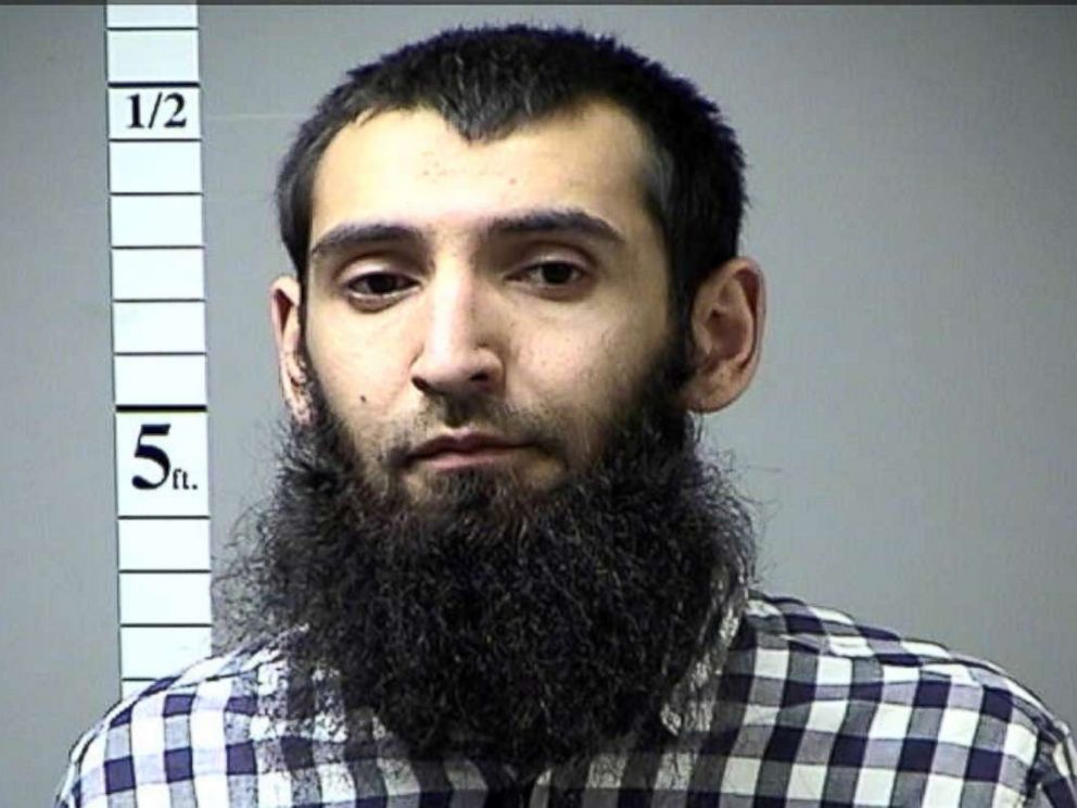 PHOTO: Sayfullo Saipov, the suspect in the New York City truck attack is seen in St. Charles County Department of Corrections, Missouri, U.S., photo released on November 1, 2017.