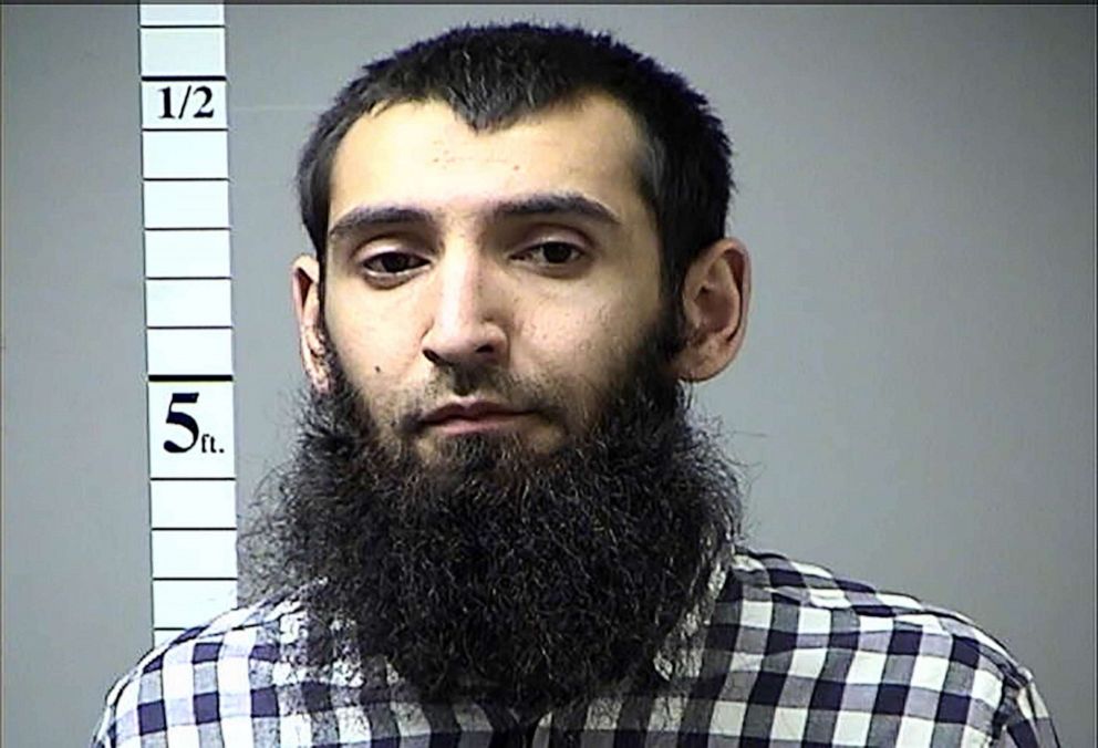 PHOTO: FILE - In this handout photo provided by the St. Charles County Department of Corrections, Sayfullo Saipov poses for a booking photo after a previous arrest in Missouri.