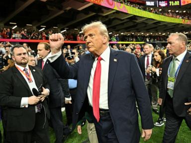 Trump brings members of Congress to Super Bowl