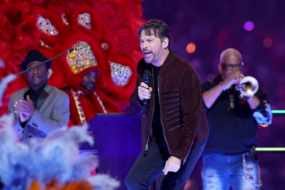 PHOTO: Harry Connick Jr. performs before the start of Super Bowl LIX in New Orleans, Feb. 9, 2025.