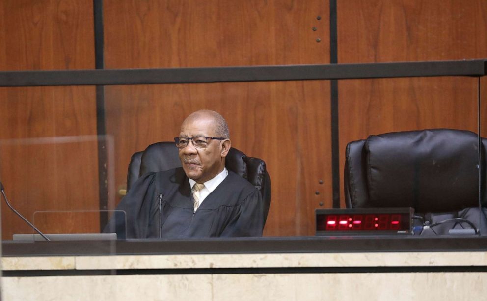 PHOTO: Circuit Judge Clifton Newman hears arguments on whether he should halt enforcement of South Carolina's new law banning abortion when cardiac activity is detected during a hearing, May 26, 2023, in Columbia, S.C.
