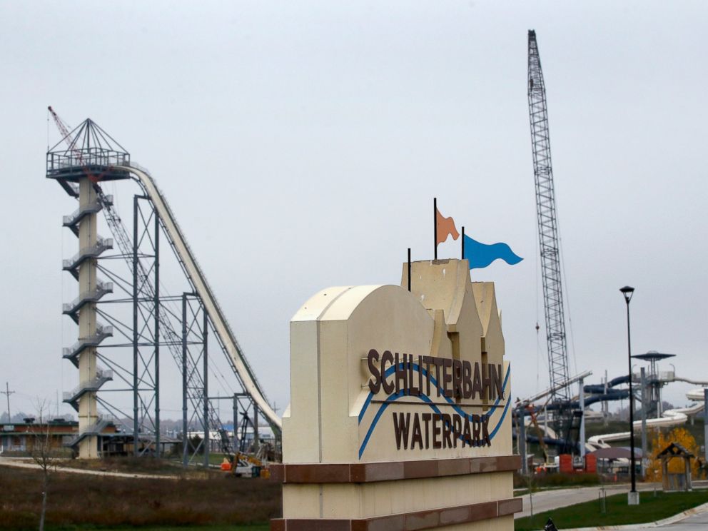 PHOTO: In this Oct. 30, 2018, file photo, crews dismantle the Verruckt waterslide at the Schlitterbahn water park in Kansas City, Kan.