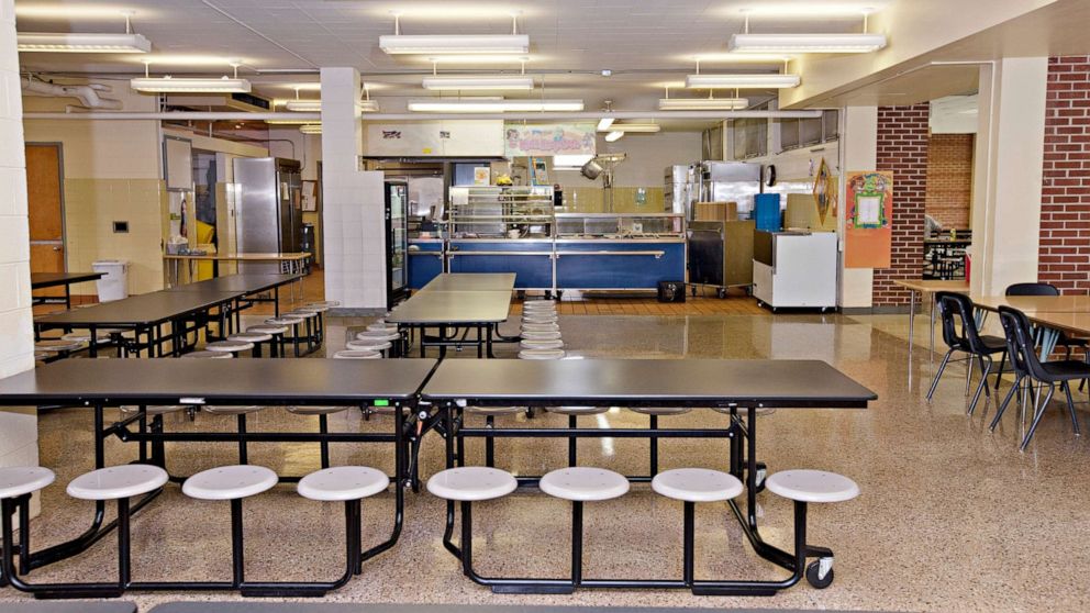 PHOTO: School cafeteria.