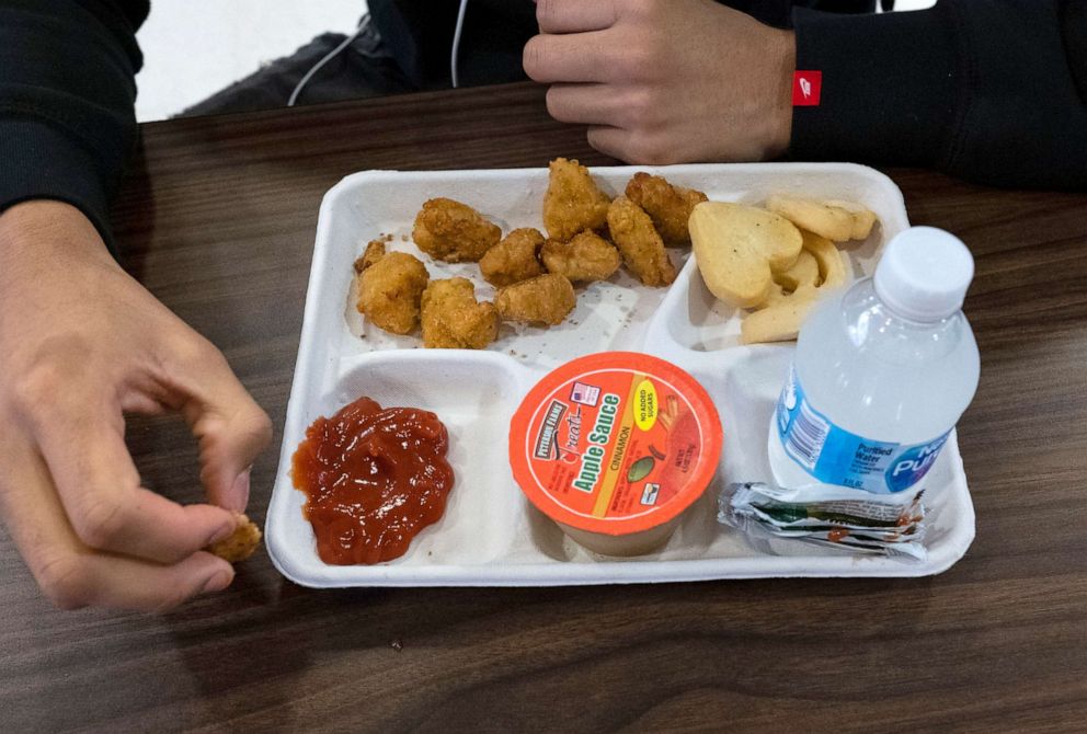 PHOTO: Jayden's lunch at Oxon Hill High School in Oxon Hill, Maryland, Oct. 26, 2018.