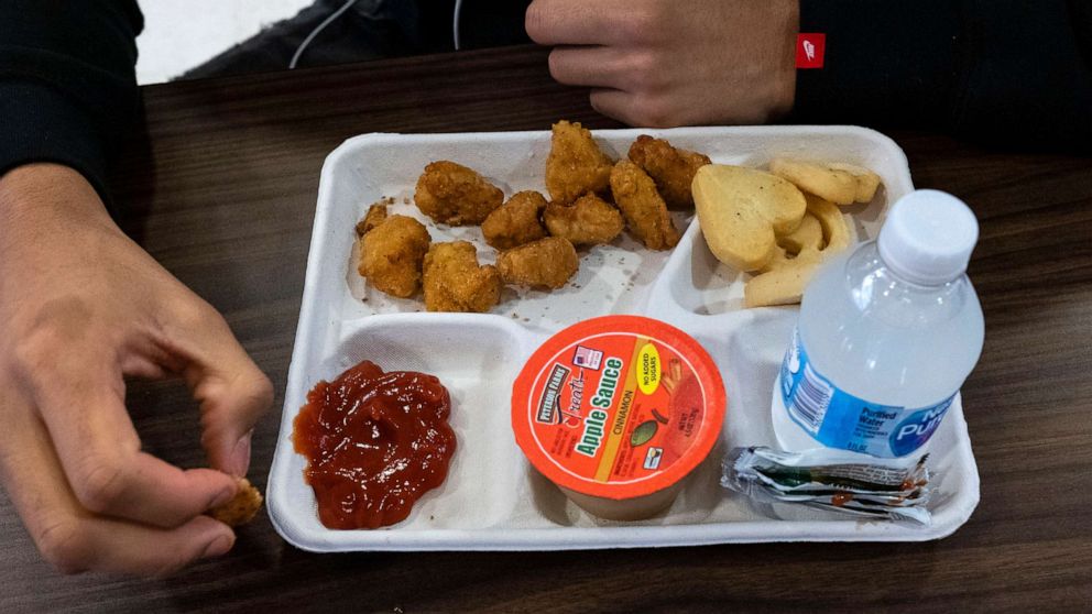 PHOTO: A school lunch tray in Oxon Hill, Md., Oct. 26, 2018.