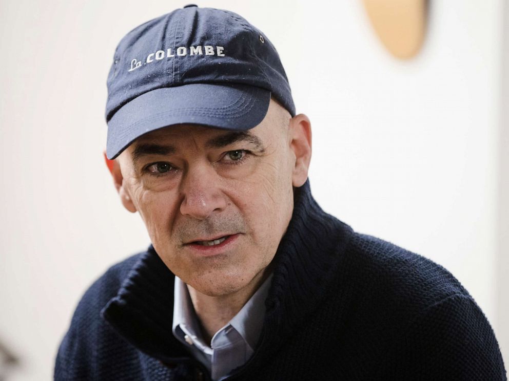 PHOTO: In this Nov. 30, 2017 photo, Todd Carmichael, chief executive and co-founder of Philadelphia-based La Colombe Coffee, speaks to me media in Philadelphia.