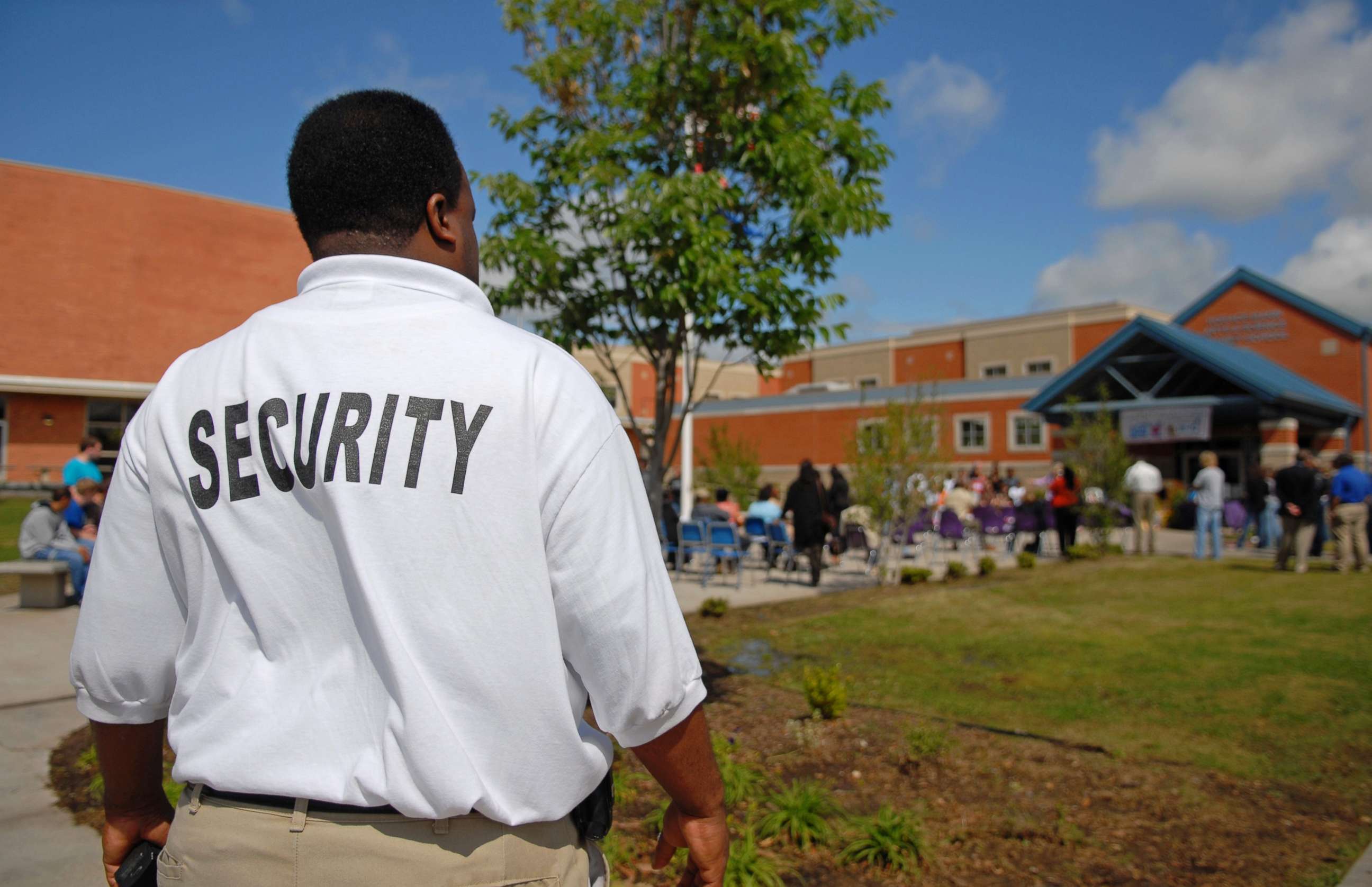 PHOTO: A security guard at a public junior high school is pictured in this undated stock photo.