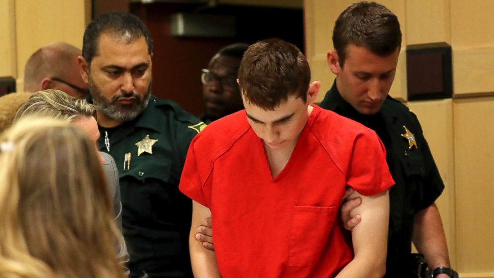 Nikolas Cruz appears in court for a status hearing before Broward Circuit Judge Elizabeth Scherer in Fort Lauderdale, Fla., Monday, Feb. 19, 2018.
