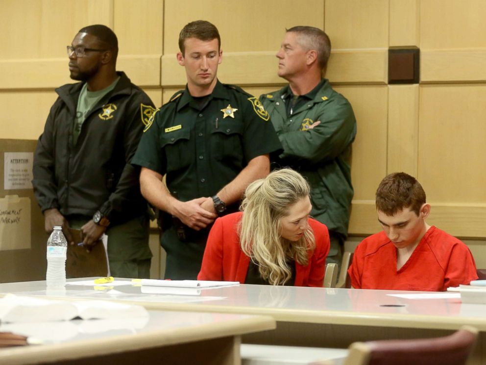 PHOTO: Nikolas Cruz appears in court for a status hearing before Broward Circuit Judge Elizabeth Scherer in Fort Lauderdale, Fla., Monday, Feb. 19, 2018.