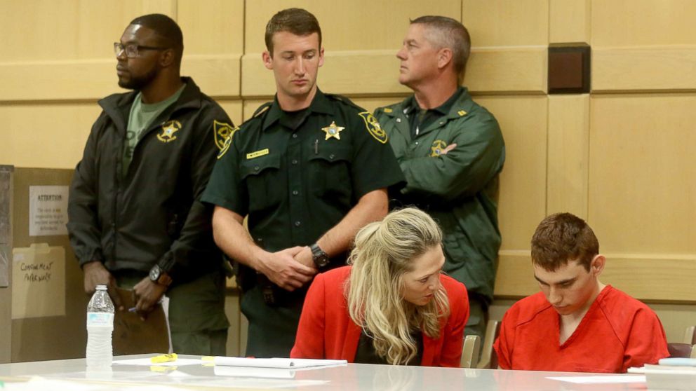 PHOTO: Nikolas Cruz appears in court for a status hearing before Broward Circuit Judge Elizabeth Scherer in Fort Lauderdale, Fla., on Feb. 19, 2018.