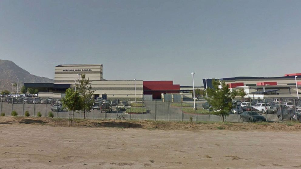 PHOTO: Heritage High School stands in Menifee, Calif. in an undated street view image.