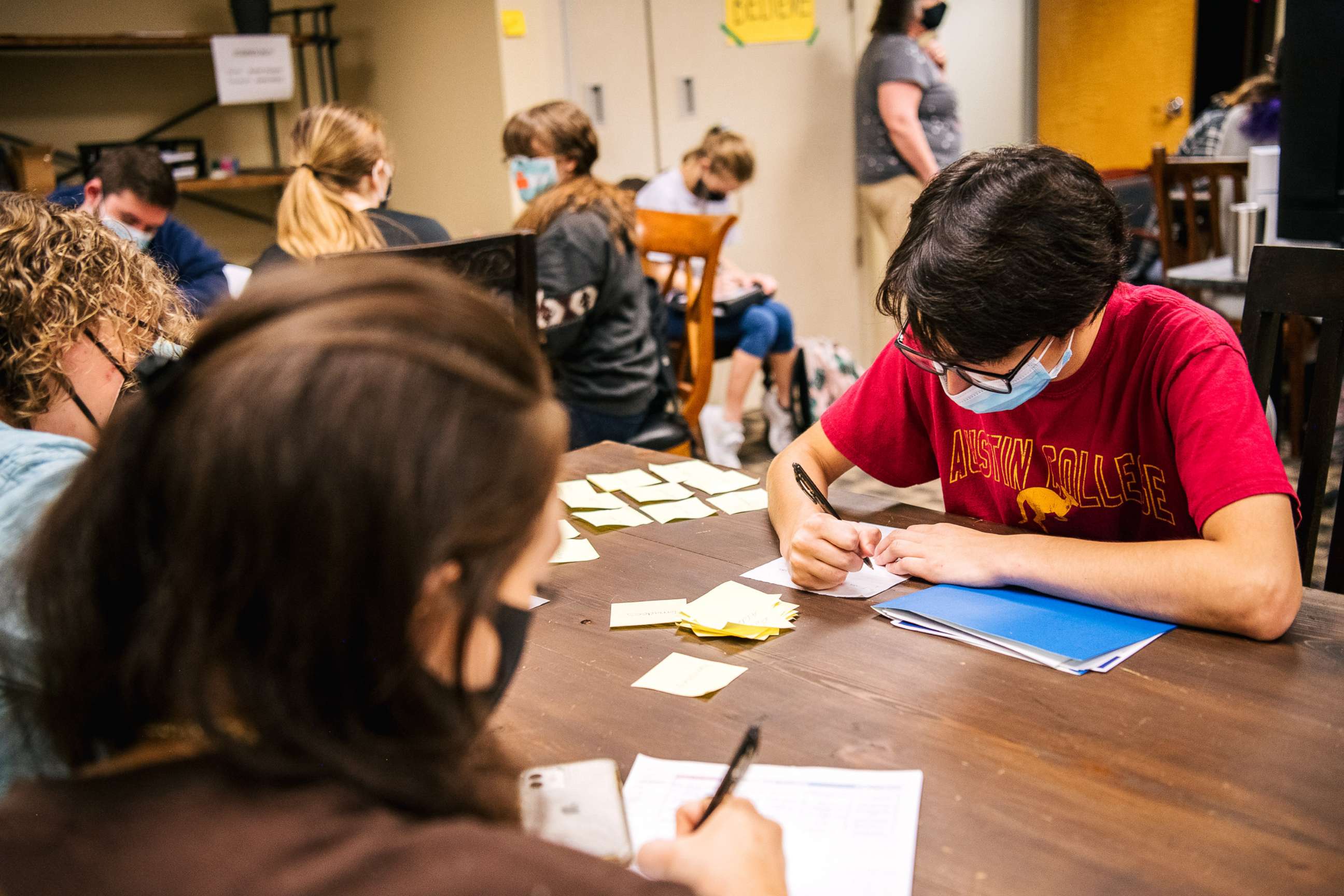 PHOTO: Students participate during instruction at the Xavier Academy on Aug. 23, 2021 in Houston.