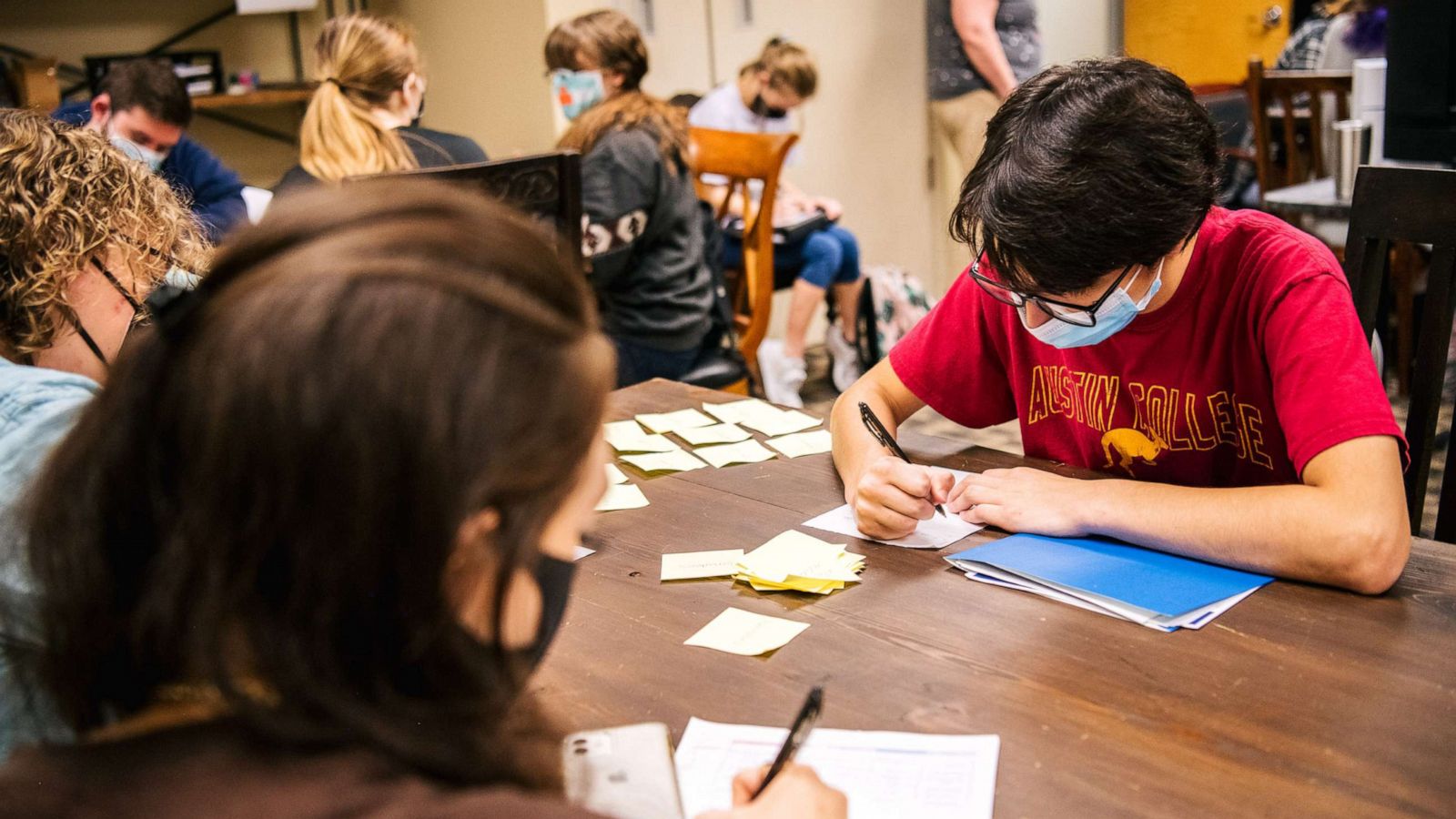 PHOTO: Students participate during instruction at the Xavier Academy on Aug. 23, 2021 in Houston.