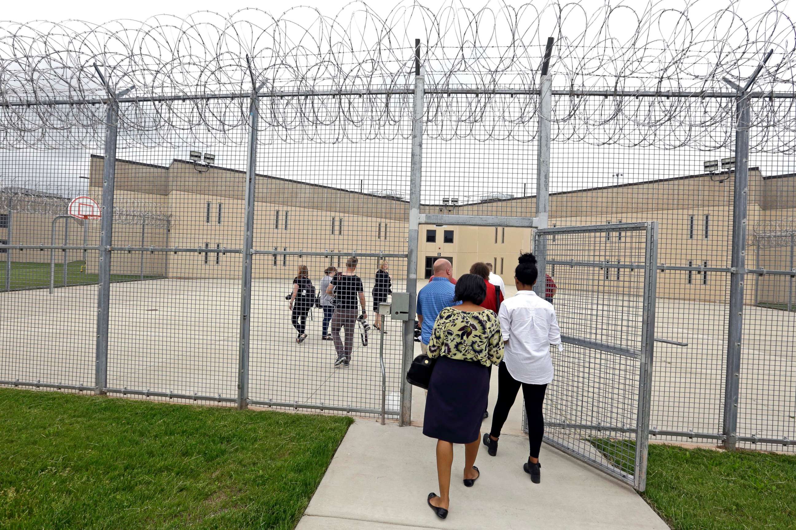 PHOTO: A tour group enters block D in the west section of the State Correctional Institution at Phoenix in Collegeville, Pa., June 1, 2018.