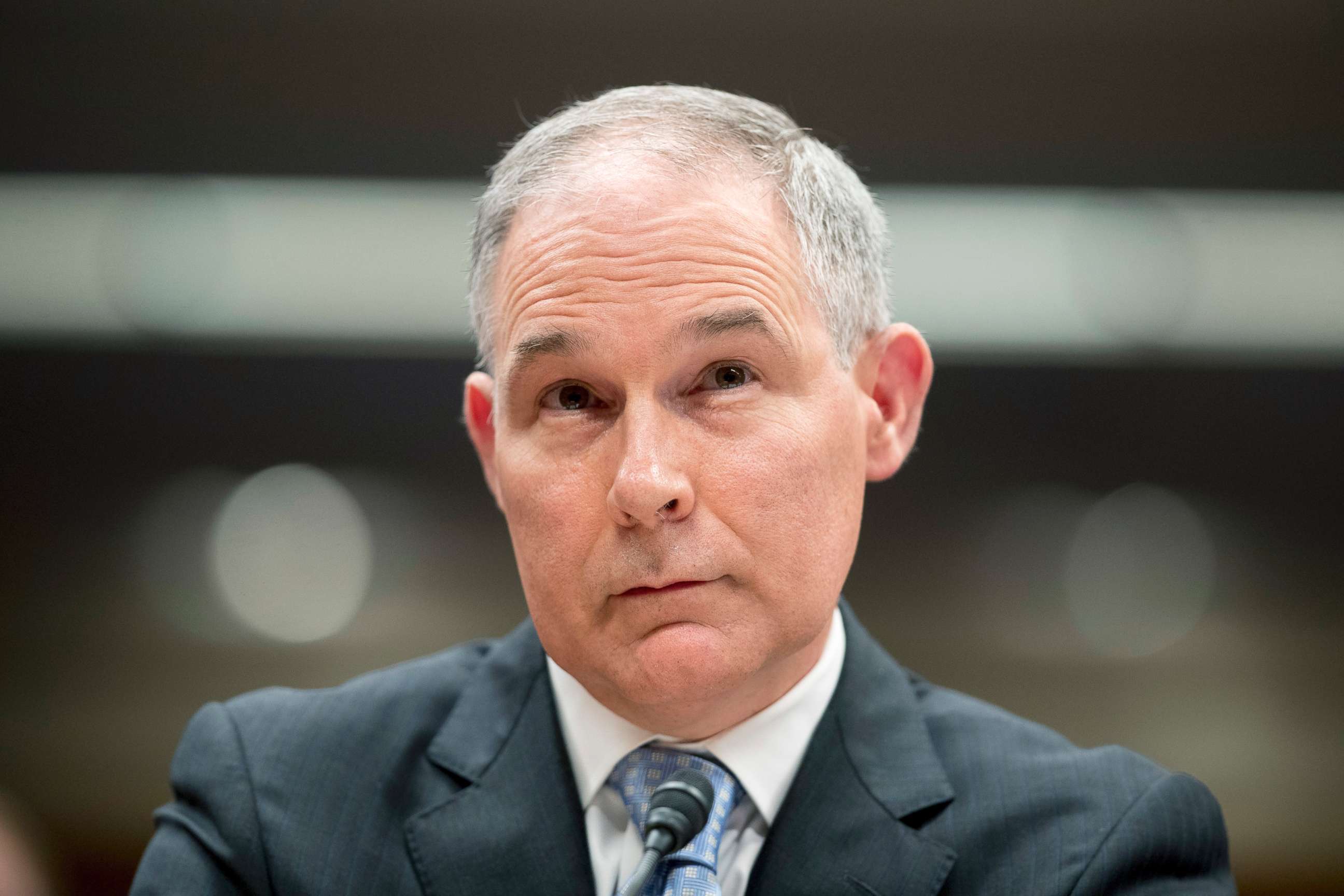 PHOTO: Environmental Protection Agency Administrator Scott Pruitt appears before a Senate Appropriations subcommittee on the Interior, Environment, and Related Agencies on budget on Capitol Hill in Washington, May 16, 2018.