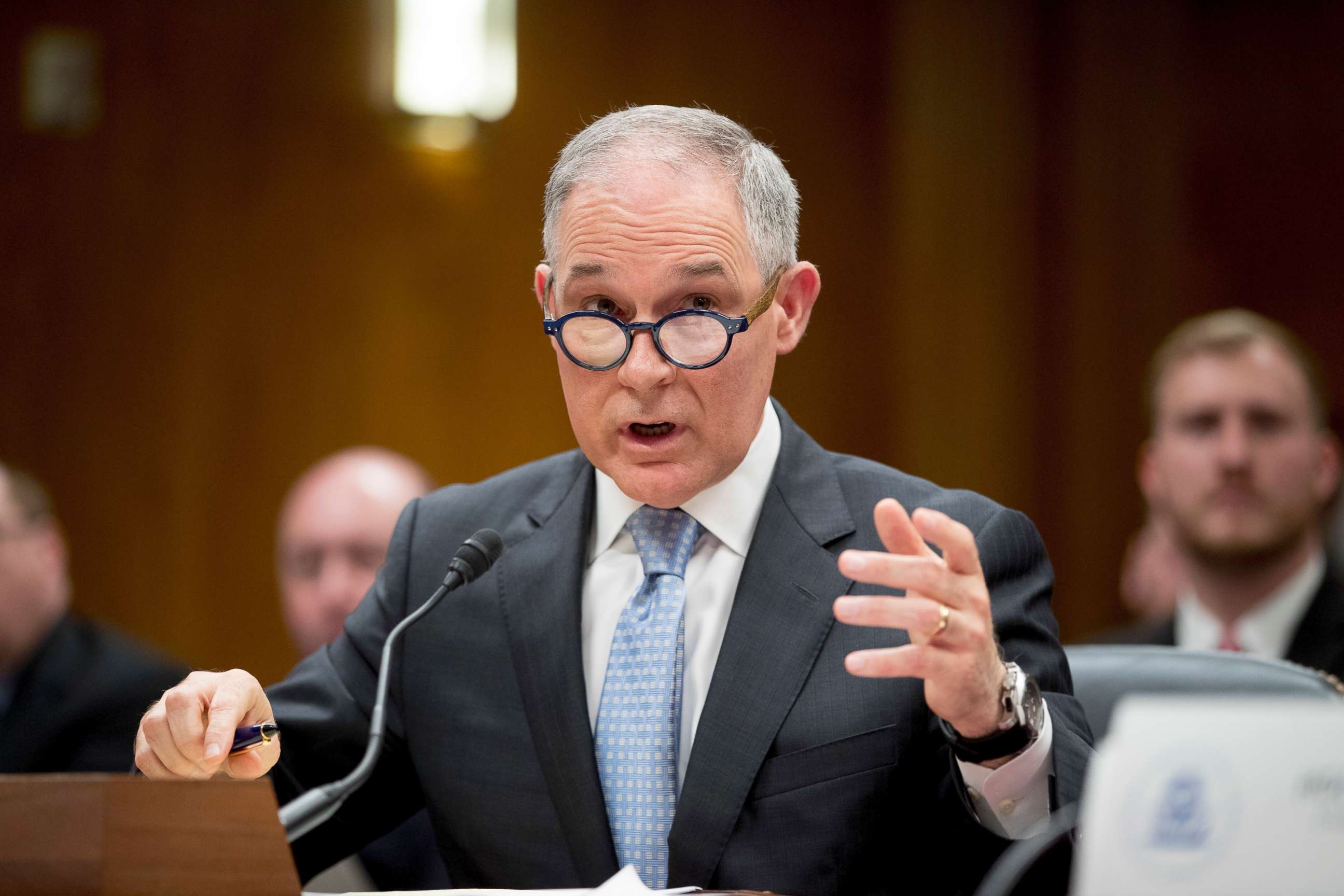 PHOTO: Environmental Protection Agency Administrator Scott Pruitt testifies on Capitol Hill in Washington, May 16, 2018.