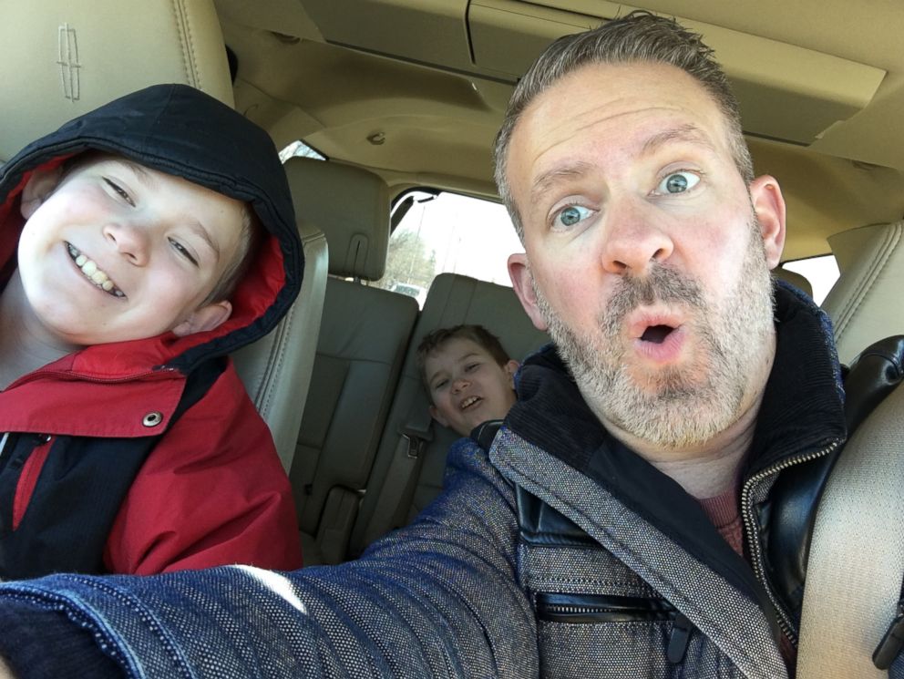 PHOTO: Scott and his two 9-year-old twin sons. 