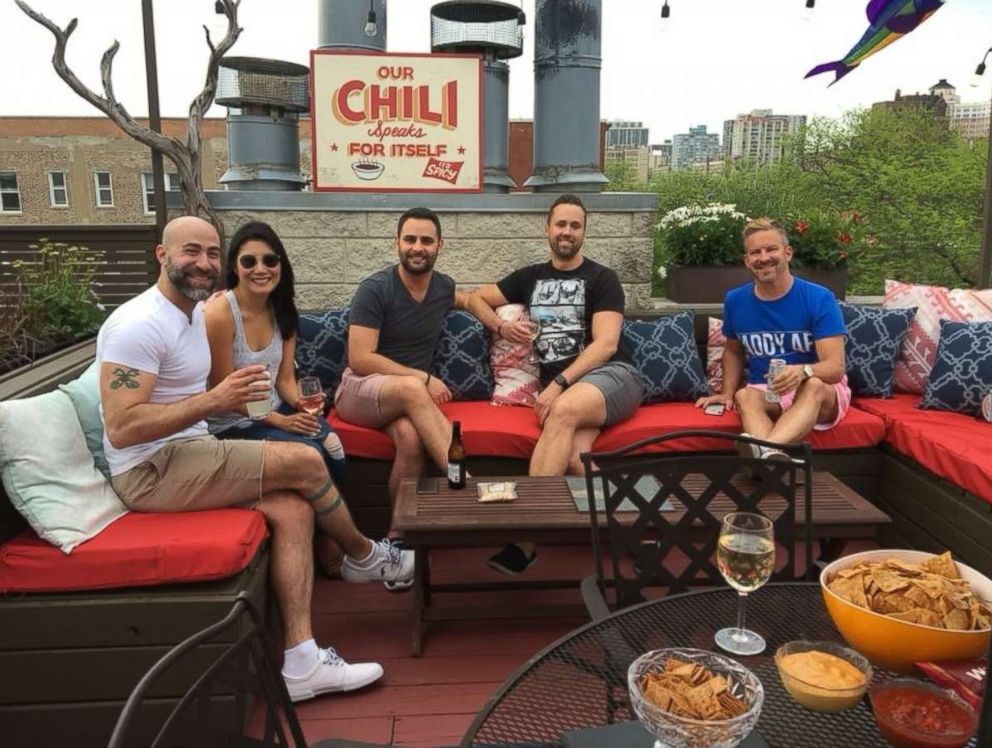 PHOTO: Scott with his friends. 