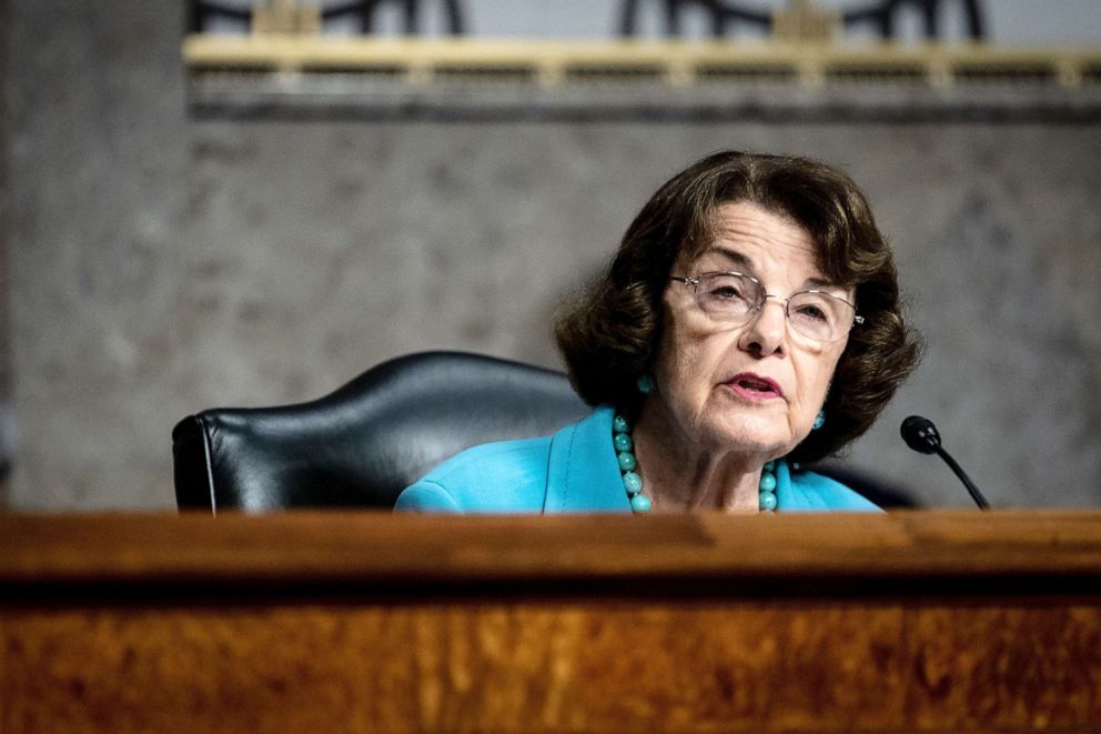 PHOTO: Senate Judiciary Committee Ranking Member Dianne Feinstein  speaks 
during a hearing on Capitol Hill, Aug. 5, 2020.