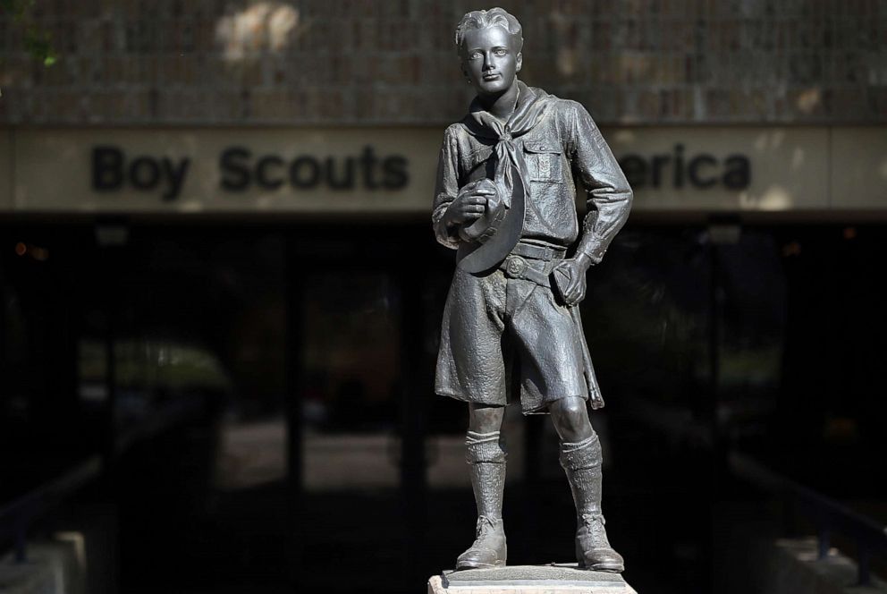 PHOTO: A statue outside the Boy Scouts of America Headquarters, Feb. 4, 2013, in Irving, Texas. 