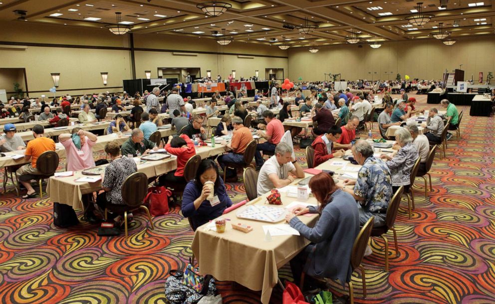 PHOTO: In this Aug. 5, 2015, file photo, the 2015 North American SCRABBLE Championship in Reno, NV, is shown.