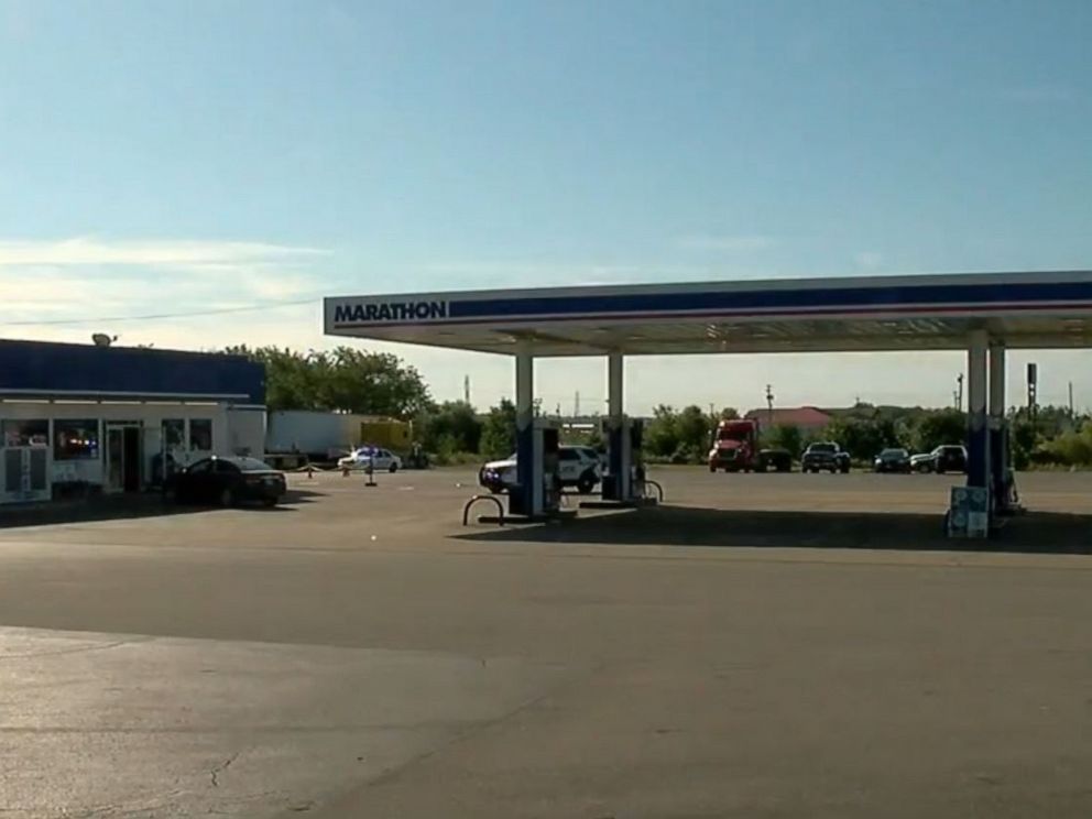 PHOTO: A suspect shot and killed a delivery driver at this gas station in Seaman, Ohio, Sept. 27, 2019, according to police.