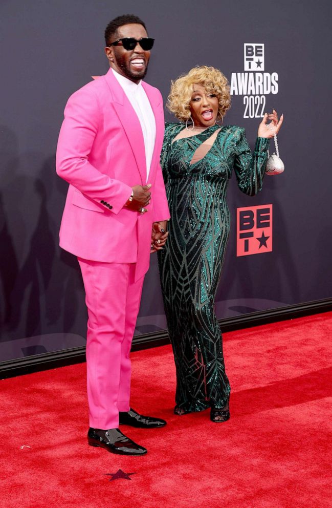 PHOTO: Sean "Diddy" Combs and Janice Combs attend the 2022 BET Awards at Microsoft Theater on June 26, 2022, in Los Angeles.