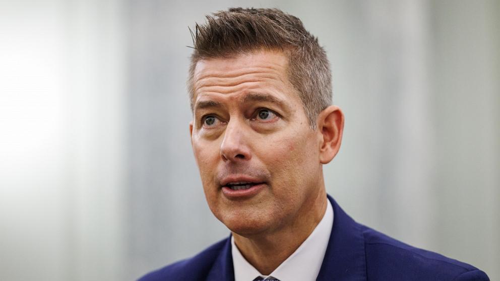 PHOTO: Sean Duffy, President-elect Donald Trump's nominee for Secretary of Transportation, testifies before the Senate Commerce, Science, and Transportation Committee during his confirmation hearing, Jan. 15, 2025 in Washington.