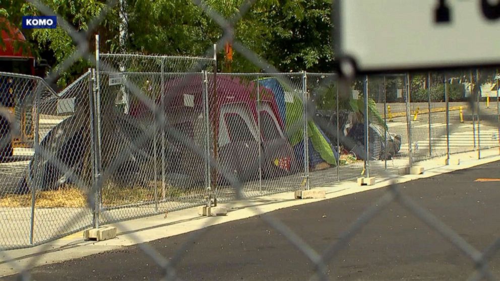 PHOTO: Seattle city officials have begun clearing homeless settlements throughout the city.