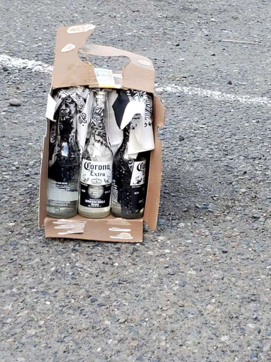 PHOTO: Seattle Police shared this image on their Twitter feed of Molotov cocktails they said were recovered outside the Seattle Police Officer's Guild Office, Sept. 7, 2020.