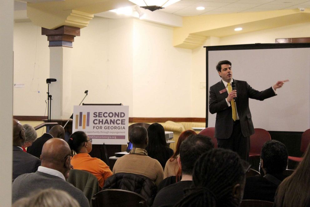 PHOTO: Rep. Chuck Efstration, chair of House Judiciary Non-Civil Committee, speaks at a Second Chance event, Feb. 11, 2020, in Atlanta.