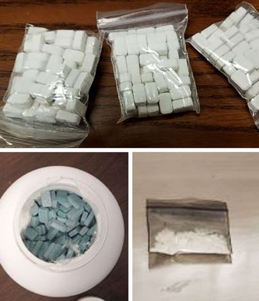 PHOTO: MDMA, ecstasy and fentanyl seized at the border of New York and Canada are seen in an undated handout photo from U.S. Customs and Border Protection.