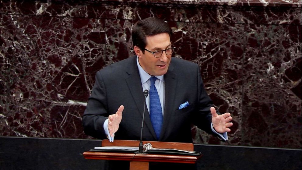 PHOTO: Trump's counsel Jay Sekulow presents opening arguments during impeachment proceedings against President Donald Trump at the Capitol, Jan. 28, 2020.