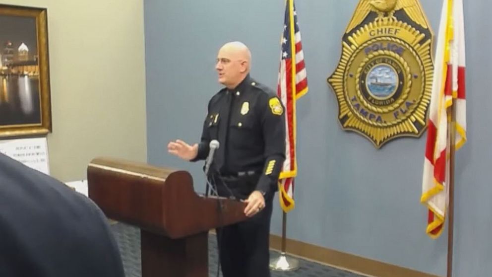 The Tampa Police Department gave a press conference about the unsolved murders that have taken place in the Seminole Heights neighborhood of Tampa, Oct. 20, 2017.