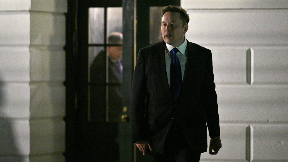 PHOTO: Tesla and SpaceX CEO Elon Musk departs the White House en route to the Capitol to attend US President Donald Trump's Joint Address to Congress in Washington, Mar. 4, 2025.