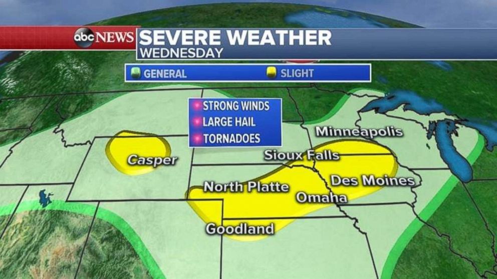 Severe weather likely across northern US for next several days ABC News