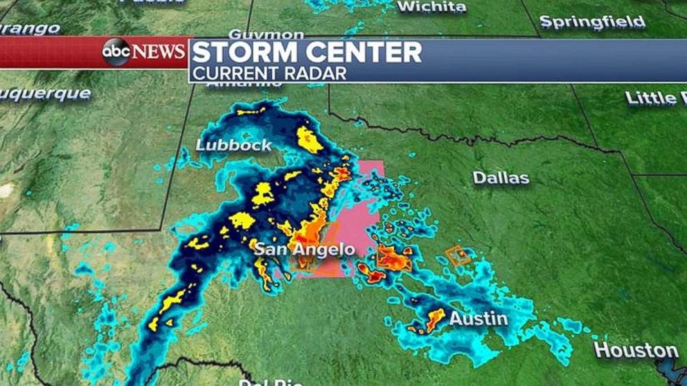 Severe storms are moving through Texas on Monday morning.