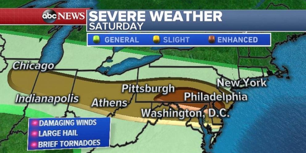 Alerts are in place for severe weather across the Midwest and Great Lakes.