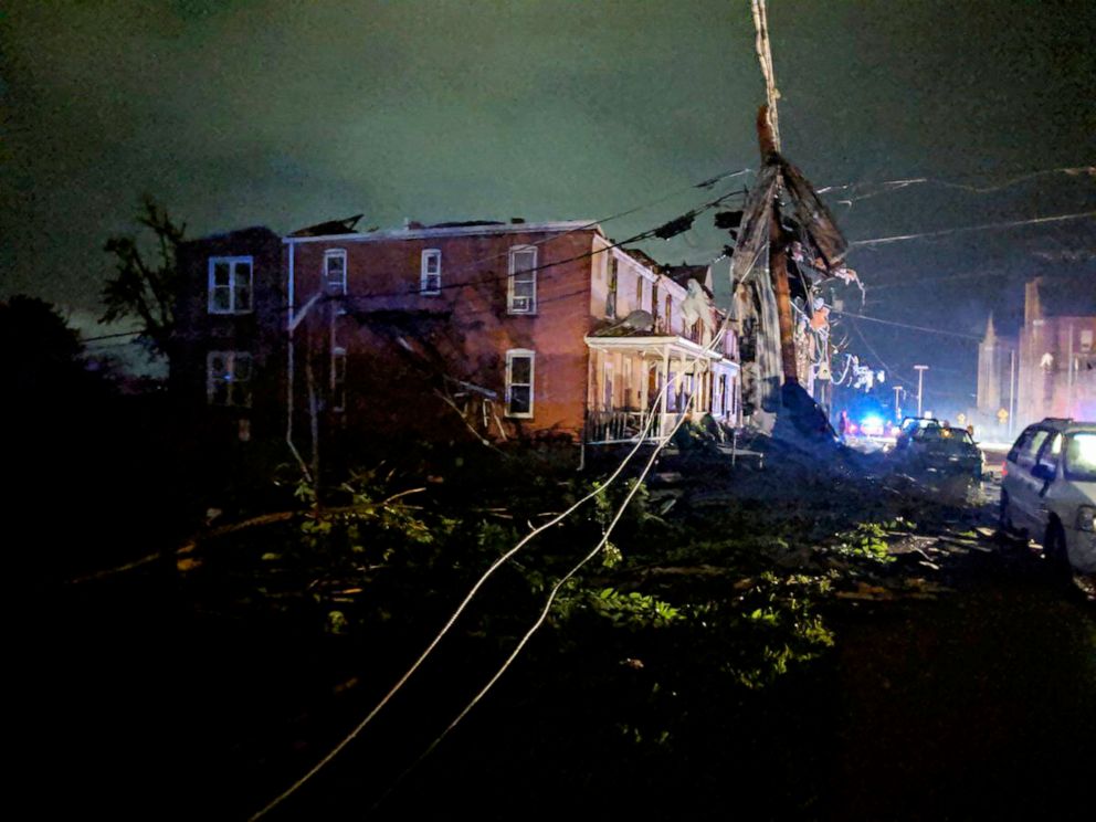 PHOTO: This image posted on Twitter account of Stechshultsy shows tornado-hit Jefferson City. Mo., May 23, 2019.