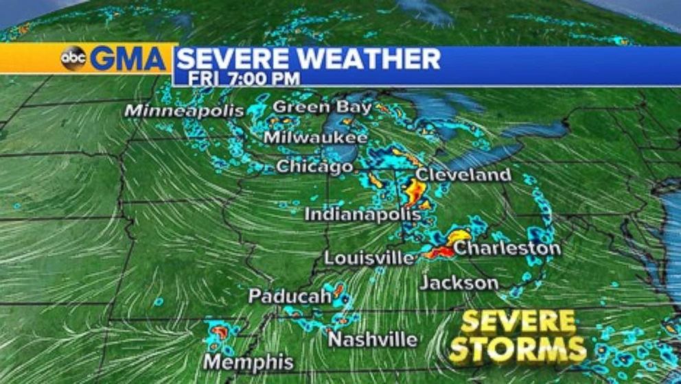 GRAPHIC: Severe weather map for July 20, 2018.