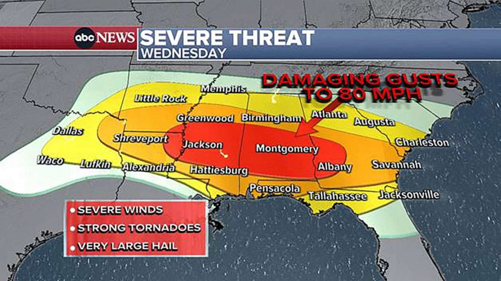 Tornadoes rip through South Forecast and what to expect ABC News