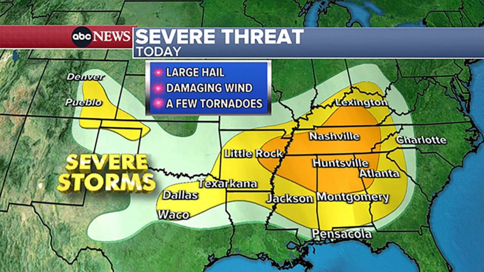 PHOTO: Sunday's storm forecast