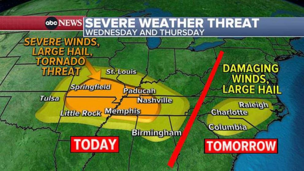 PHOTO: Severe Weather Threat Wednesday and Thursday