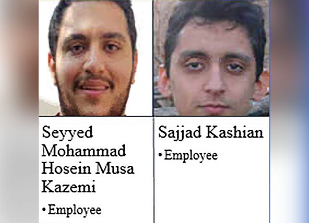 PHOTO: Seyyed Kazemi and Sajjad Kashian, two Iranian nationals employed by a company now known as Emennet Pasargad, are pictured in undated images released by the U.S. Department of the Treasury.