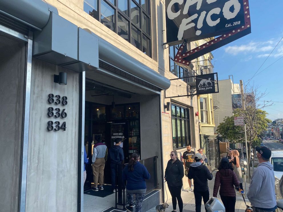 PHOTO: Popular San Francisco eatery Che Fico Alimentari started a fund to help pay for meals for people suffering during the novel coronavirus pandemic.