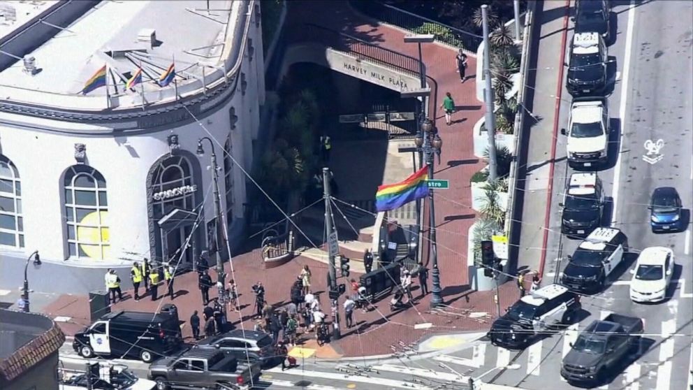 PHOTO: A gunman fatally shot one person and injured another on a moving light-rail train in San Francisco, June 22, 2022.